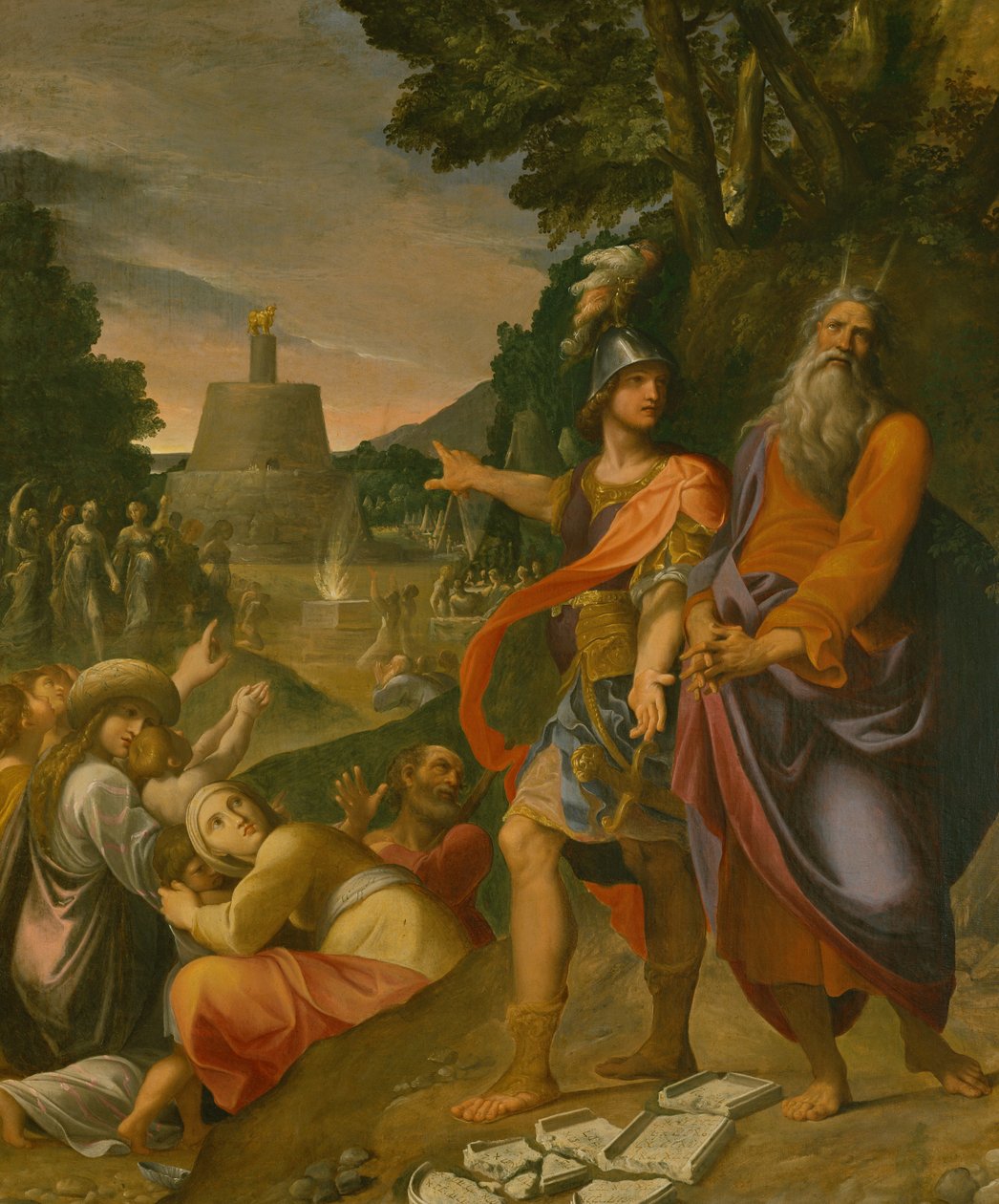 Musa'nın Yasa Levhalarını Kırması (resim) by Ludovico Carracci