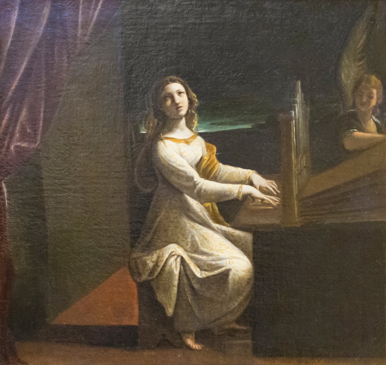 St Cecilia, c.1607 (tuval üzerine yağlıboya) by Ludovico Carracci