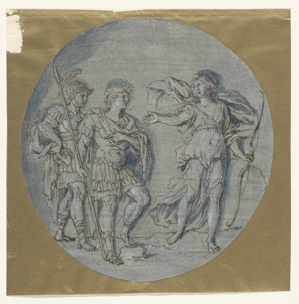 Diana, Aeneas ve Achates ile konuşuyor by Ludovico Gimignani