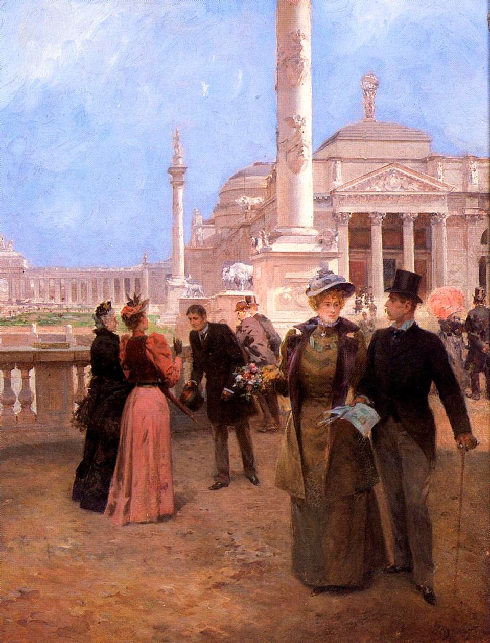 Grand Plaza, Dünya Kolomb Sergisi, 1893 dolayları by Ludovico Marchetti