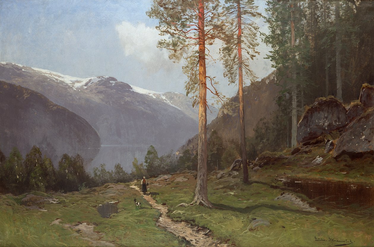 fiyort manzarası by Ludvig Skramstad