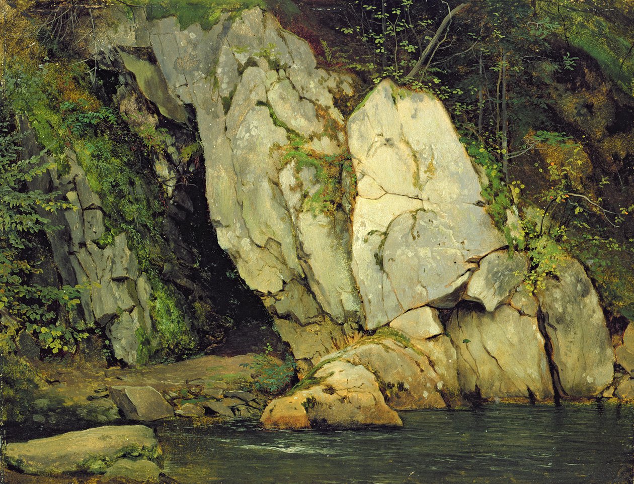 İğne Gözü, 1839-40 (karton üzerine yağlı boya) by Ludwig Adrian Richter