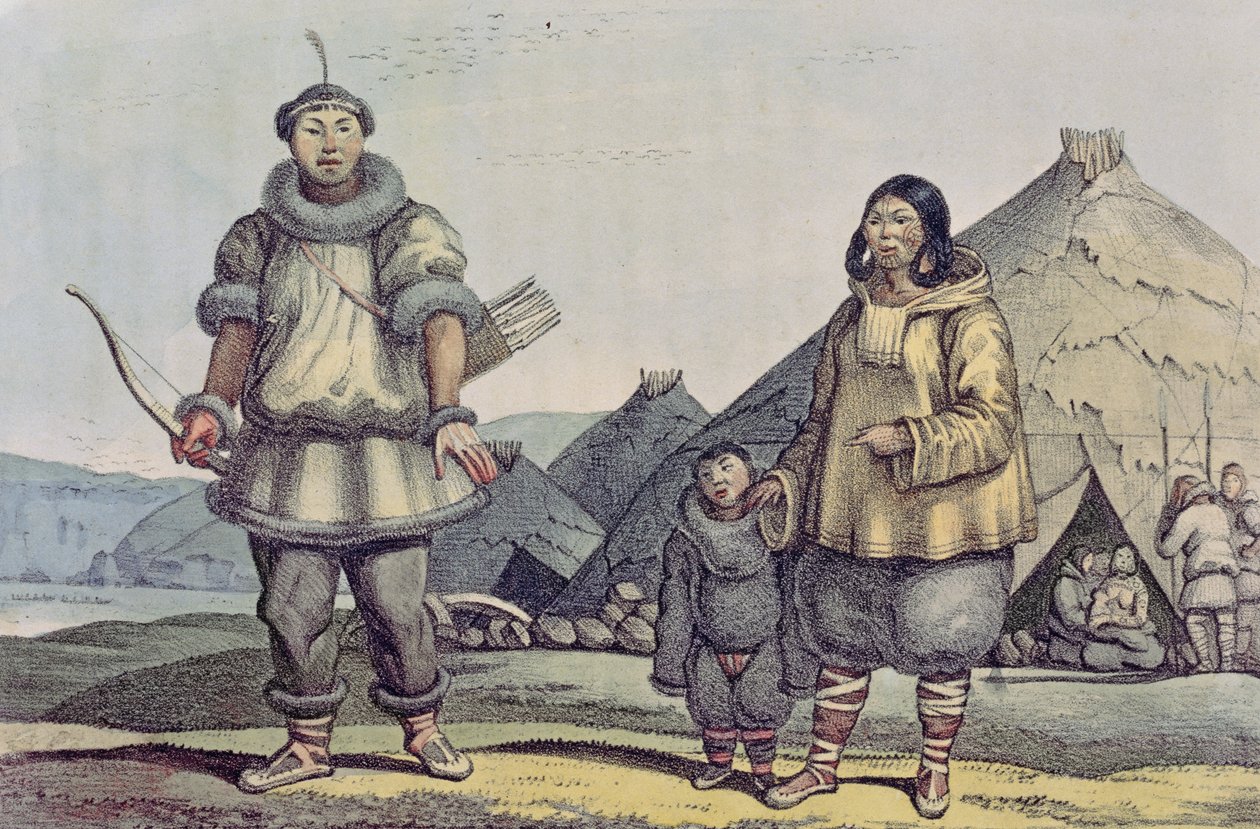 Chukchi halkı ve evleri, 
