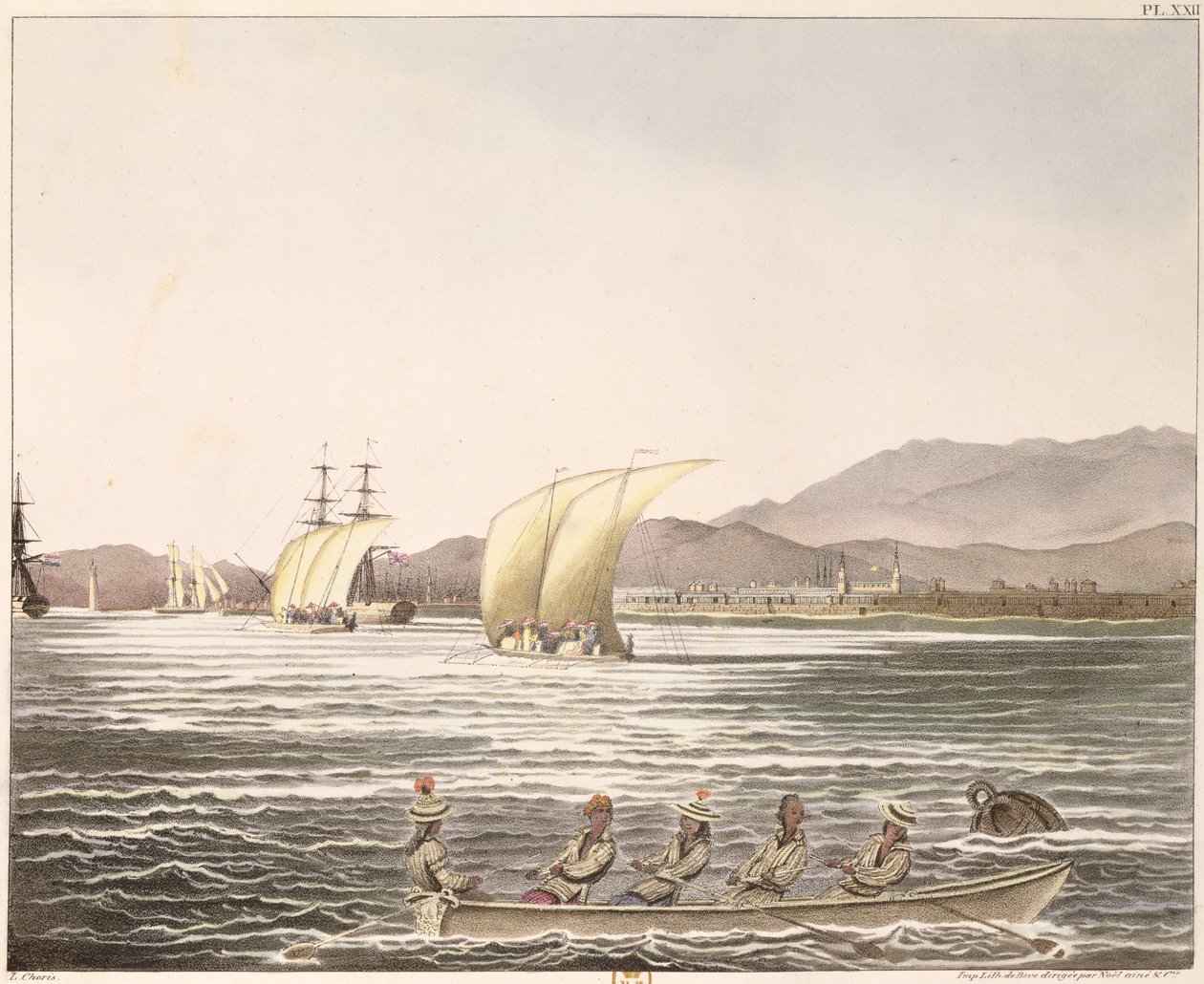 Manila manzarası, Filipinler, 1826 by Ludwig Choris