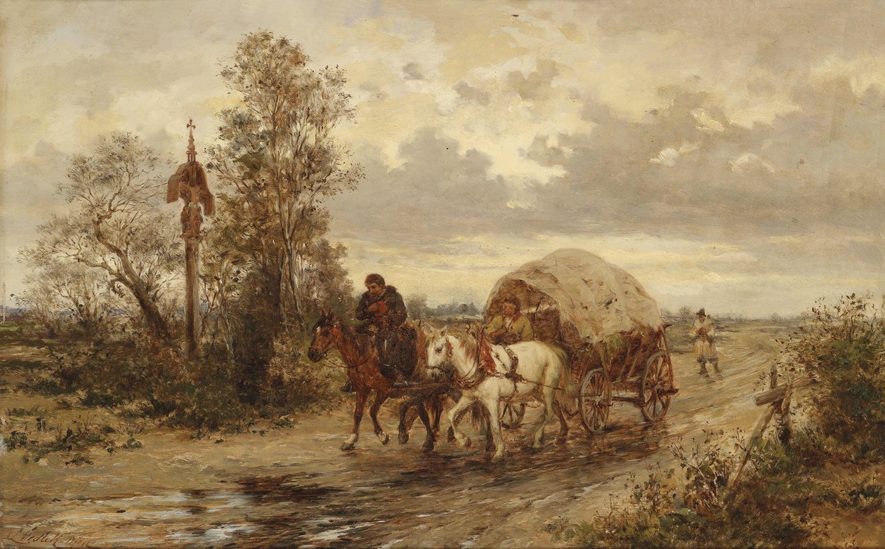 köy yolunda by Ludwig Gedlek