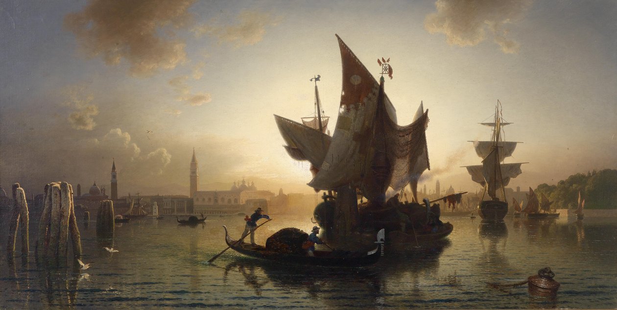 gün batımında Venedik by Ludwig Meixner
