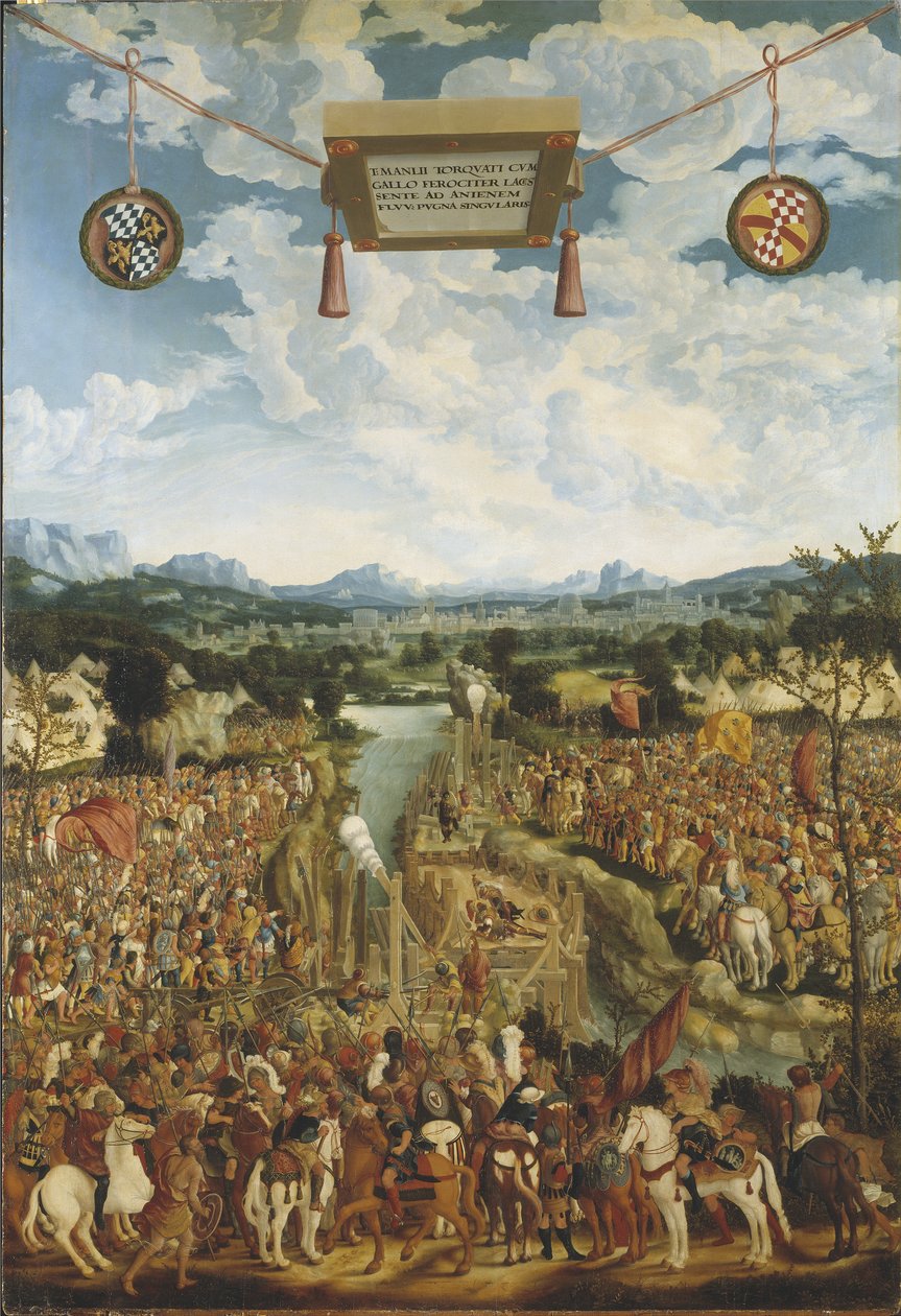 Manlius Torquatus, Galyalılarla Dövüşüyor by Ludwig Refinger