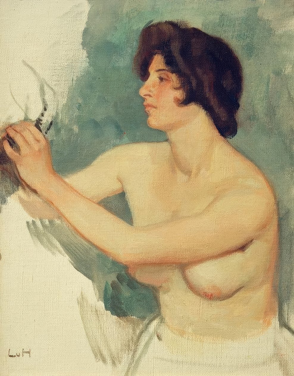 Kadın çalışma by Ludwig von Hofmann