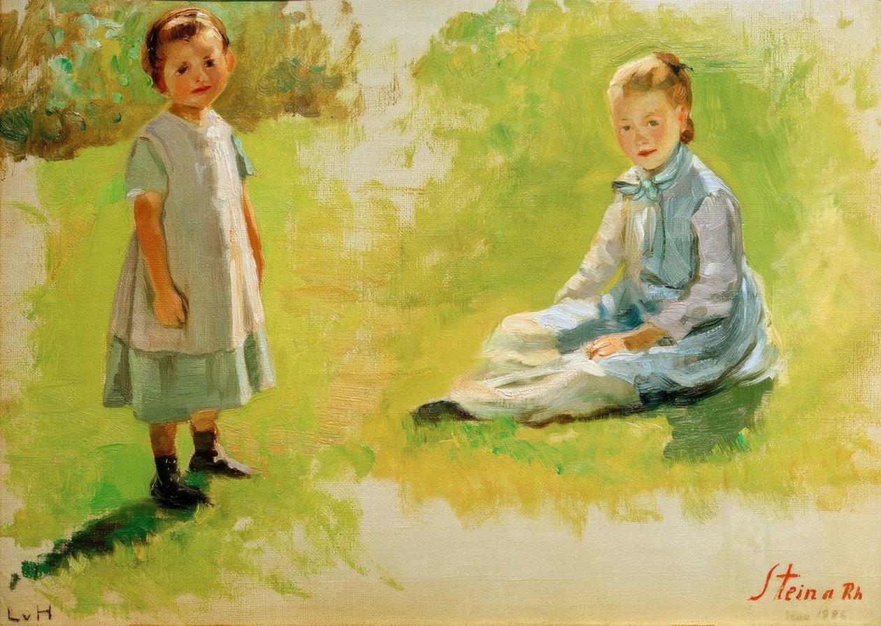 Çift Çocuklar Çalışması by Ludwig von Hofmann