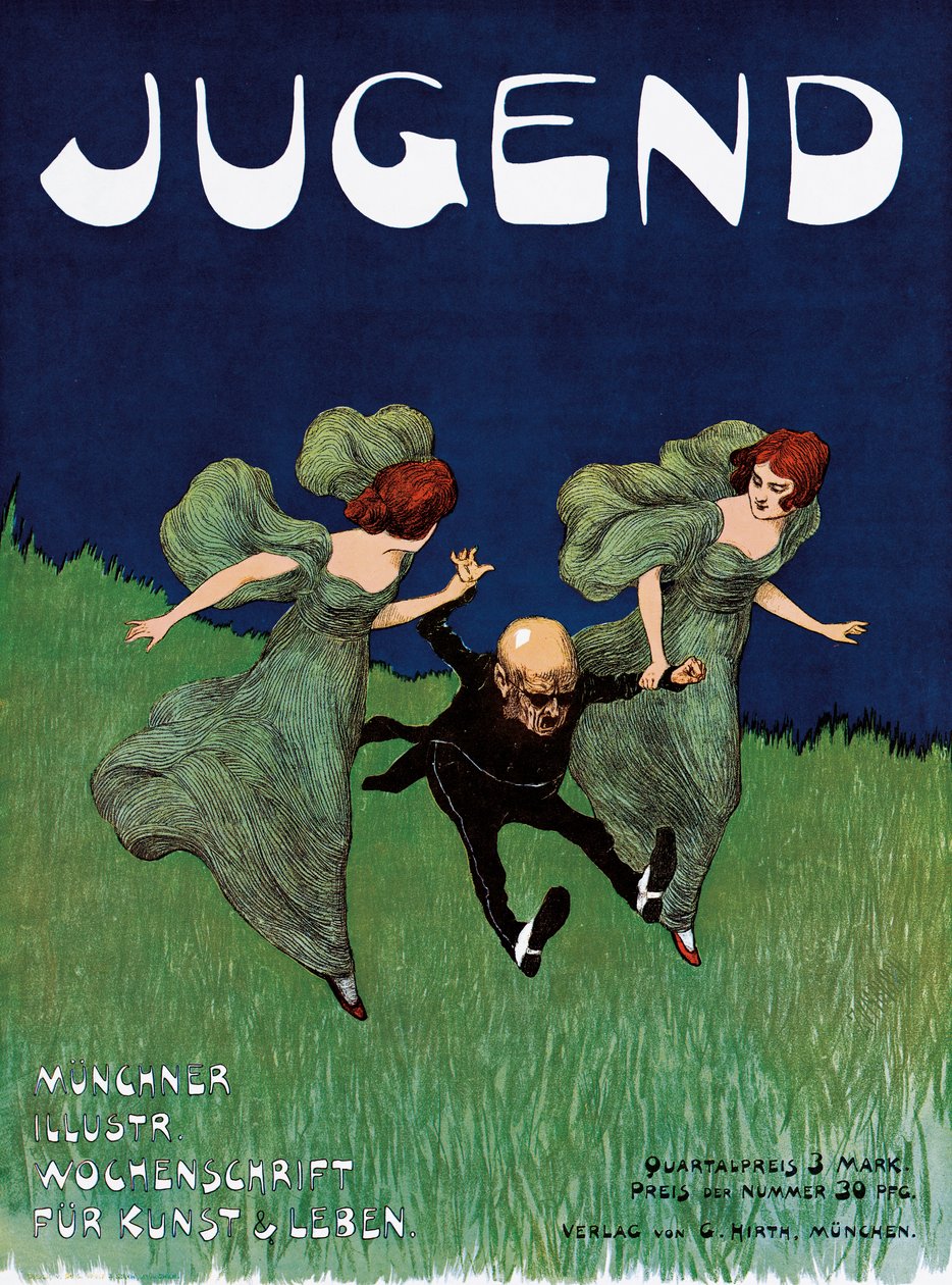 'Jugend' gazetesinin reklam afişi by Ludwig von Zumbusch