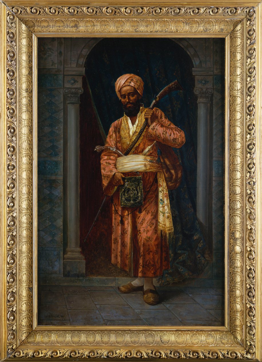 Arap Muhafızları (tuval üzerine yağlı boya) by Ludwig Deutsch