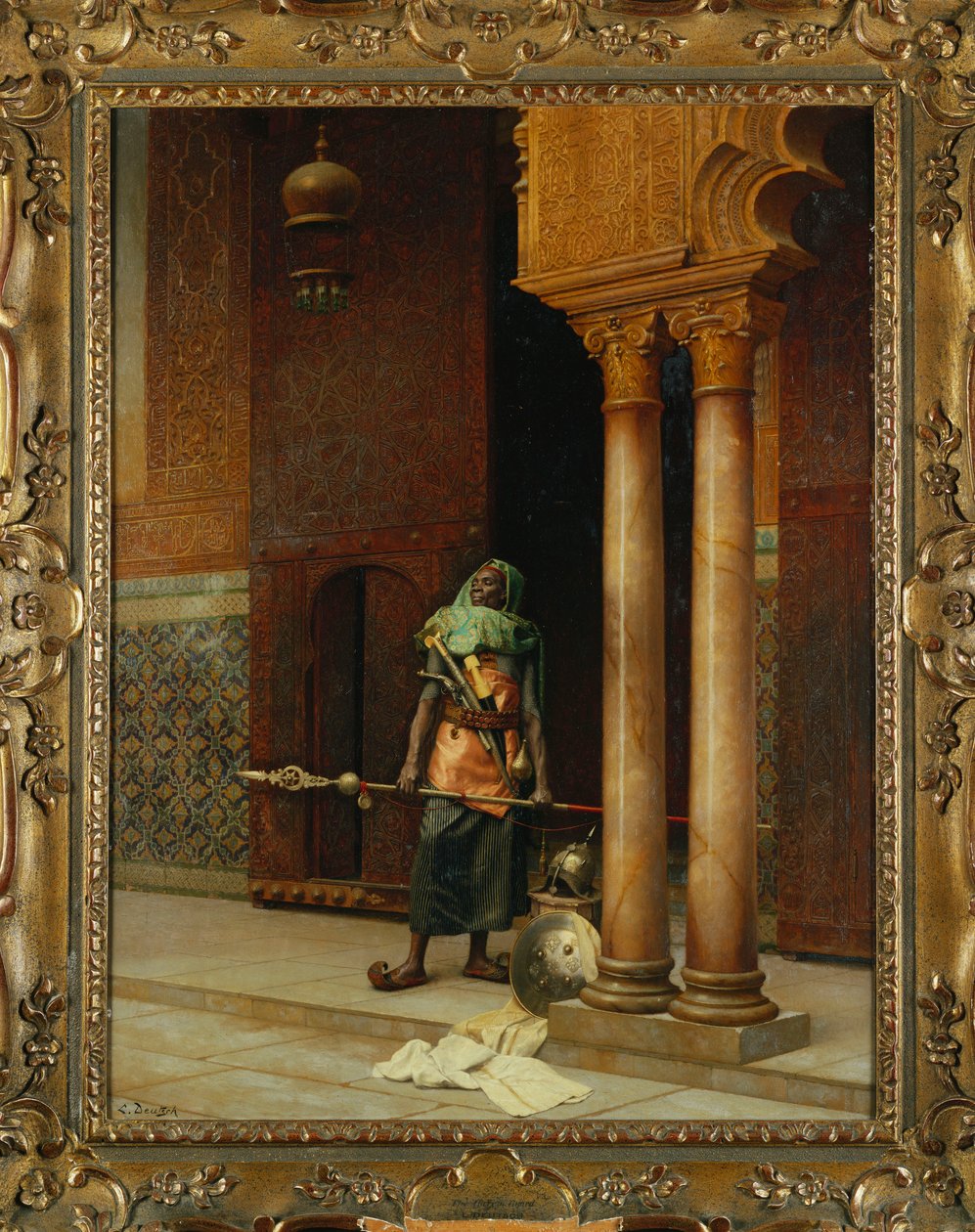 Harem Muhafızı (tuval üzerine yağlı boya) by Ludwig Deutsch