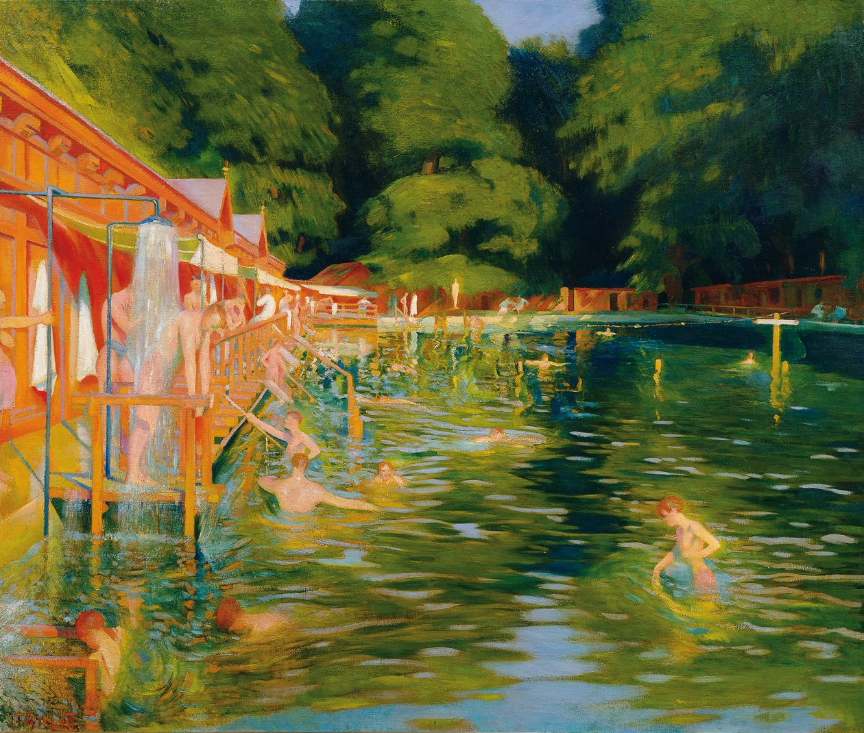 Yüzme havuzu, 1905. by Ludwig Ferdinand Graf