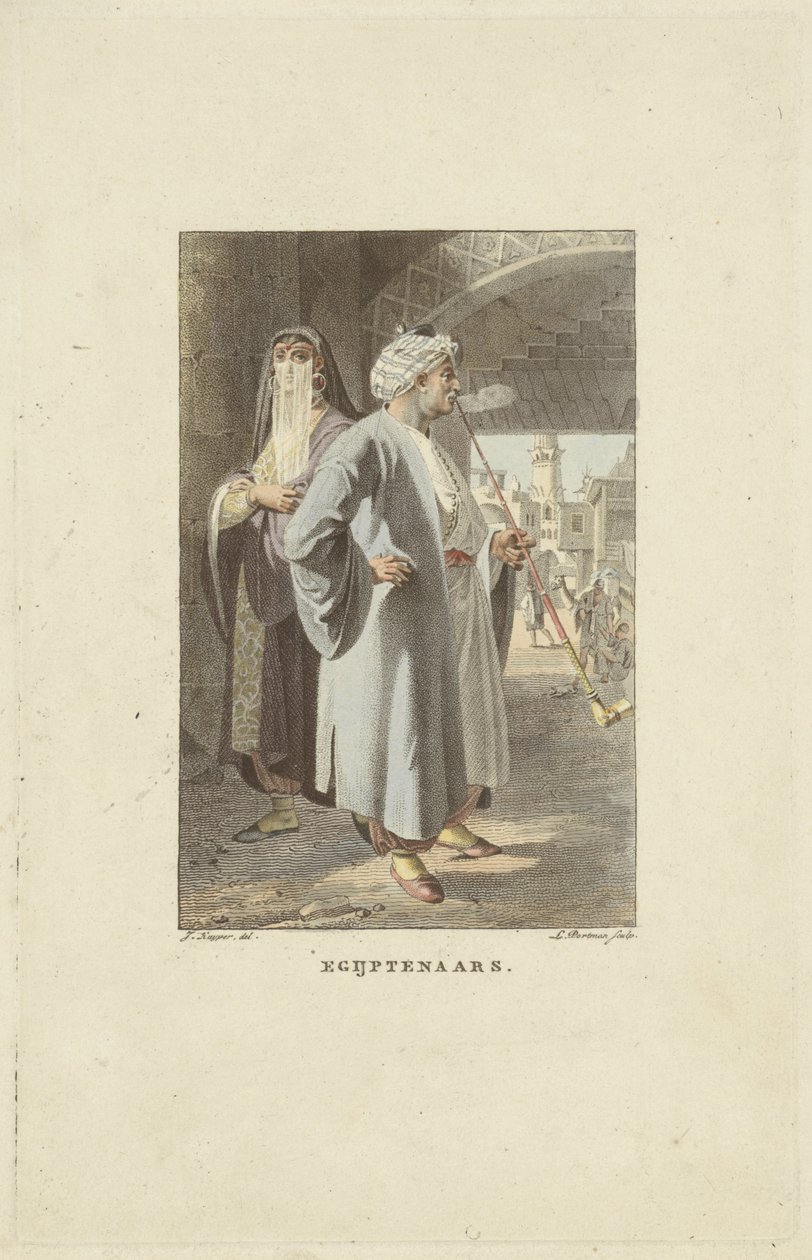Mısır sakinleri Mısırlılar (nesne üzerindeki başlık) by Ludwig Gottlieb Portman