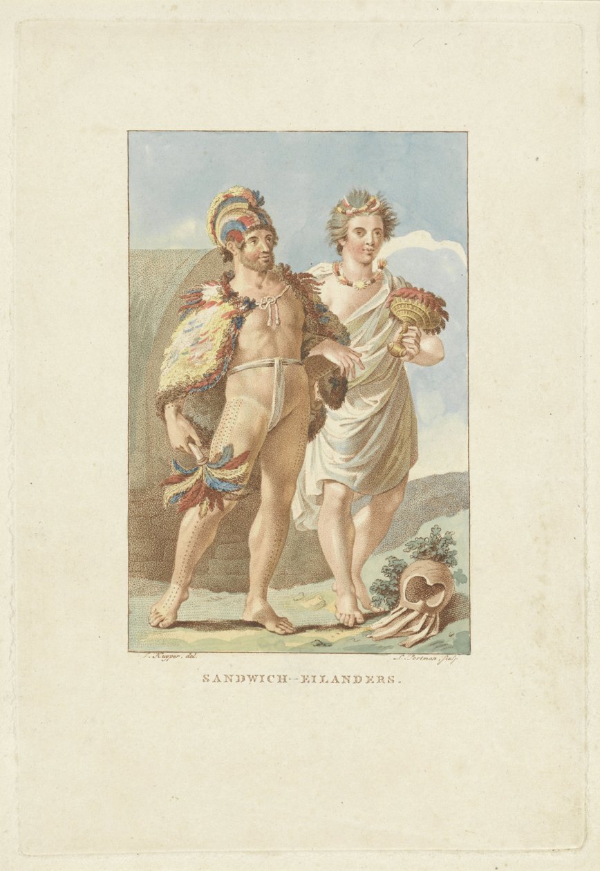 Sandviç Adaları sakinleri (Hawaii) Sandviç Adaları (nesne üzerindeki başlık) by Ludwig Gottlieb Portman