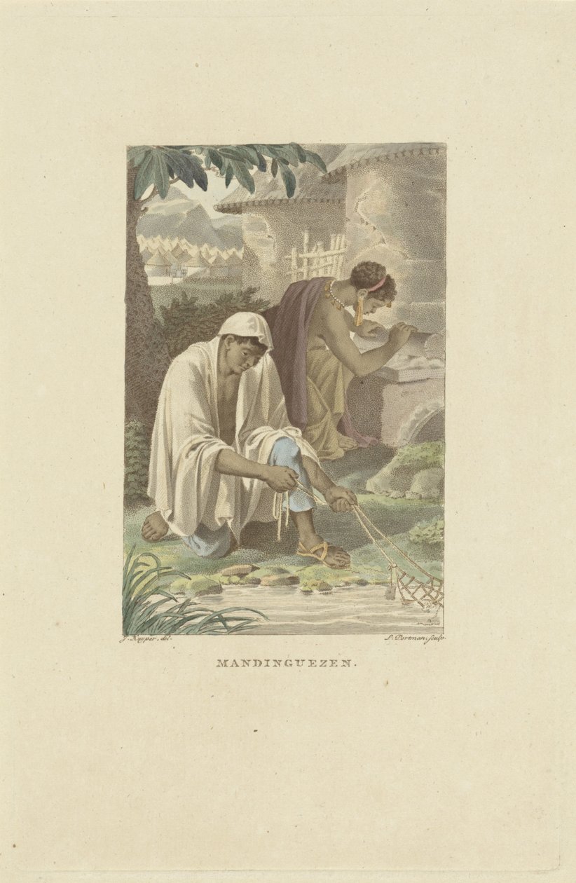 Mandinka, Batı Afrika Mandingues sakinleri (nesnedeki başlık) by Ludwig Gottlieb Portman