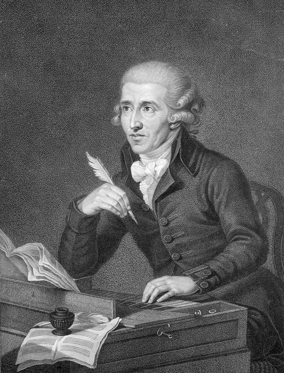 Joseph Haydn (1732-1809), Schiavonnetti tarafından oyulmuş, 1792 by Ludwig Guttenbrunn