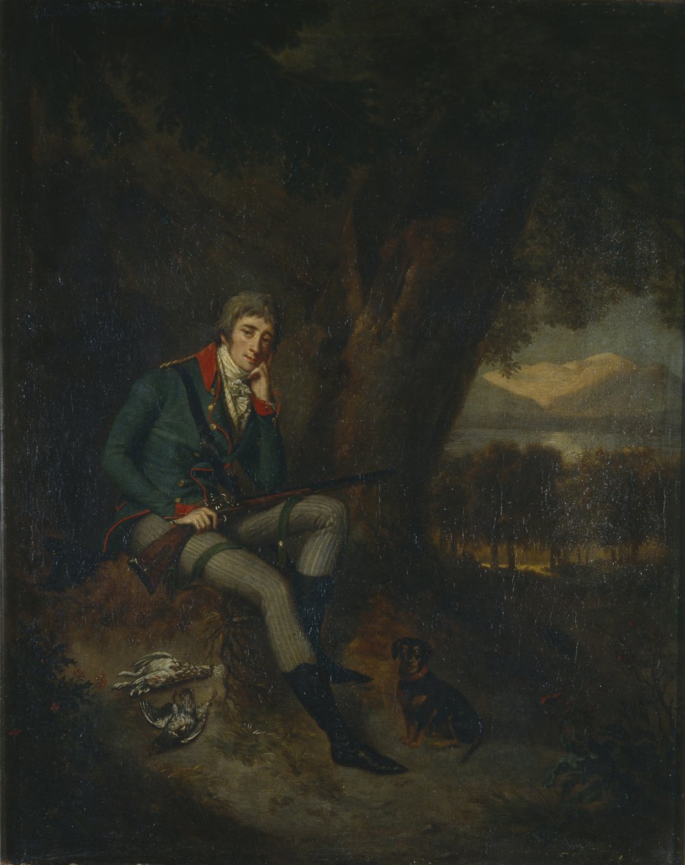 Kont Nikita Petrovich Panin 1770-1837'nin Av Elbiseli Portresi by Ludwig Guttenbrunn