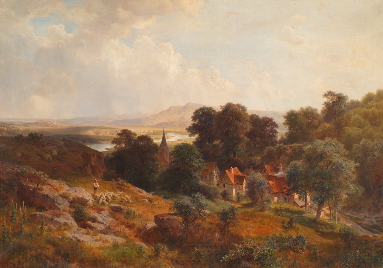 yaz manzarası by Ludwig Halauska