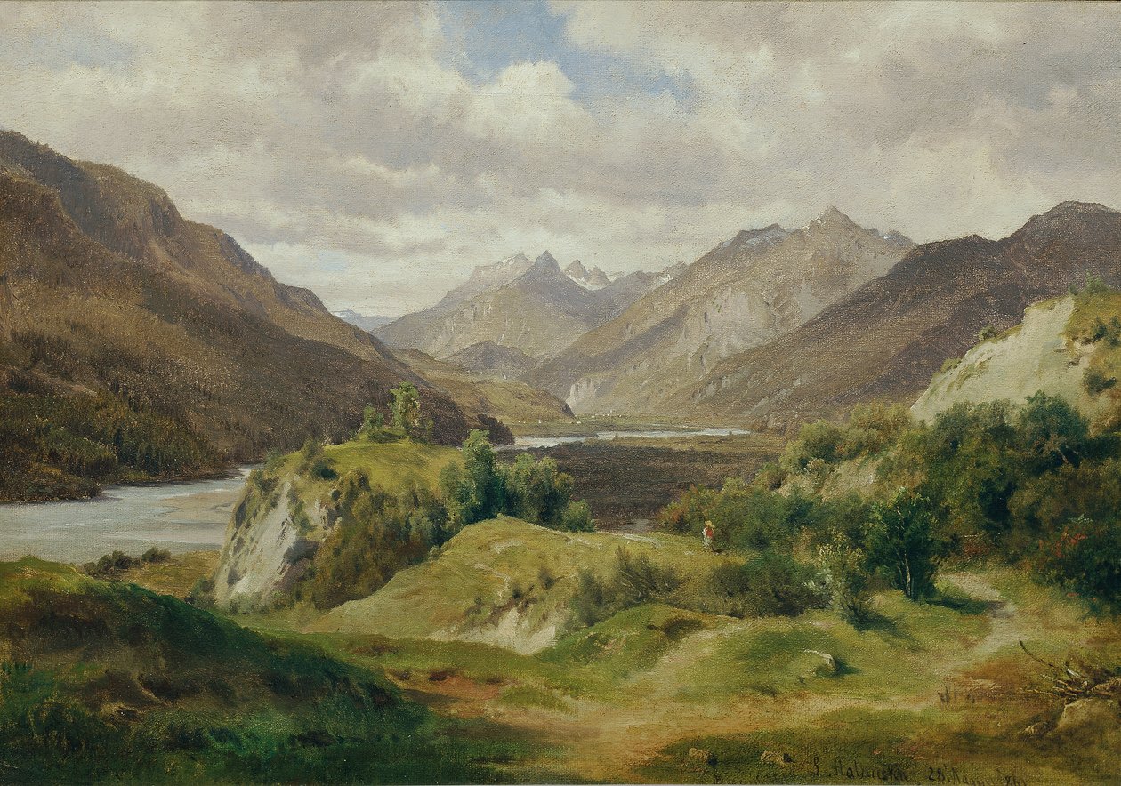 dağlarla vadi by Ludwig Halauska