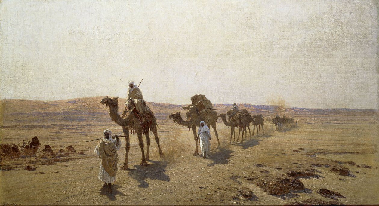 Bir Arap Kervanı, 1903 by Ludwig Hans Fischer