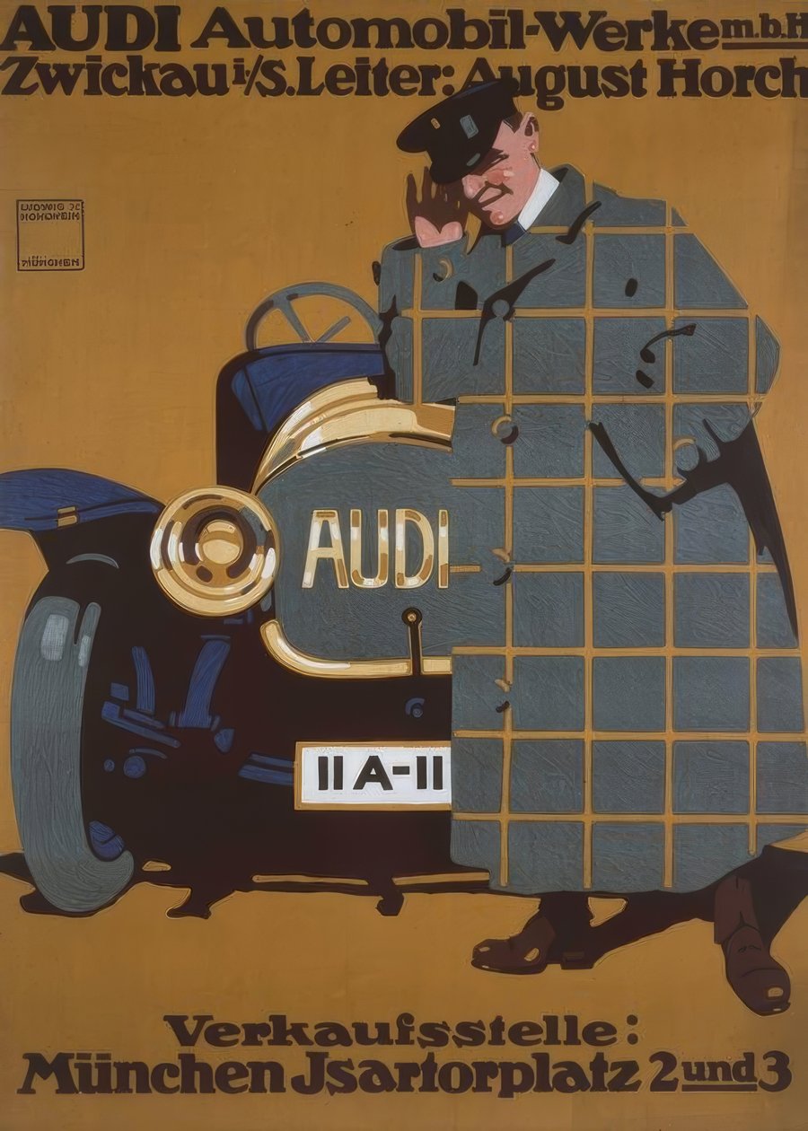 AUDI otomobil işleri m.B. H. Zwickau i. S. Kafa: Ağustos Horch by Ludwig Hohlwein