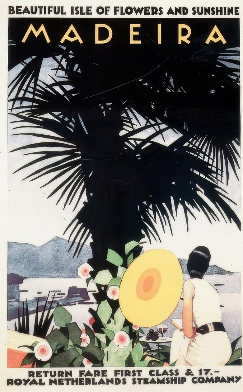 Güzel Çiçekler Adası ve Güneş Işığı MADEIRA by Ludwig Hohlwein