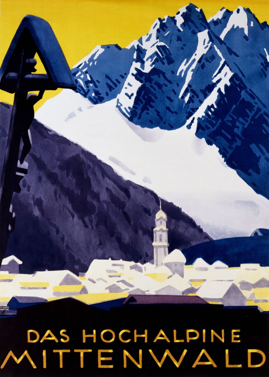 Yüksek dağ Mittenwald, c. 1930 by Ludwig Hohlwein