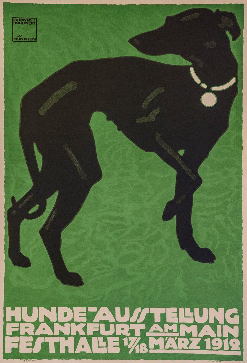 Köpek Gösterisi, 1912. by Ludwig Hohlwein
