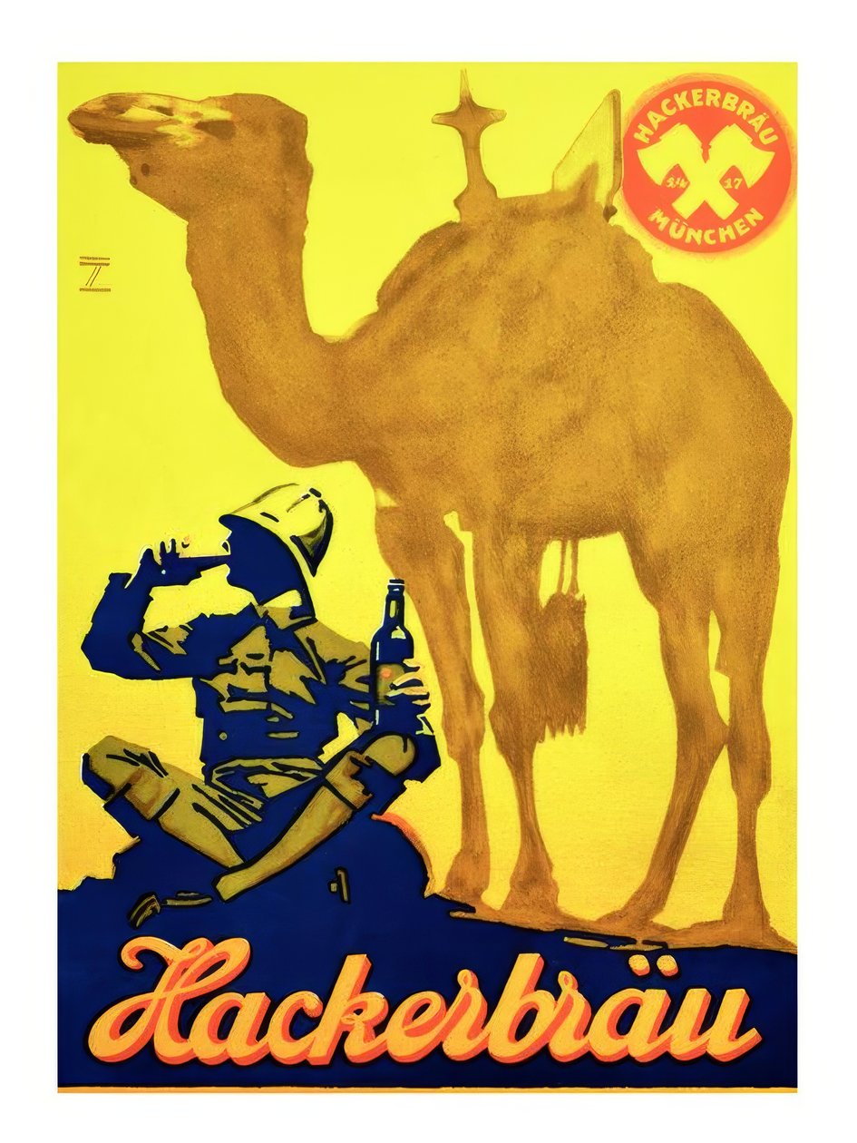 Hackerbräu birası by Ludwig Hohlwein