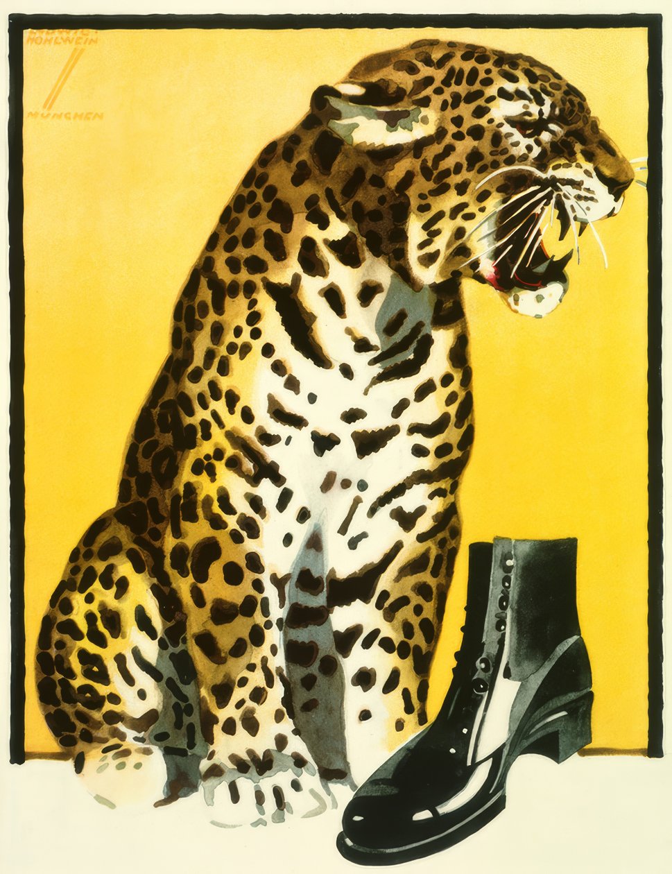 Ayakkabı reklamı için poster by Ludwig Hohlwein