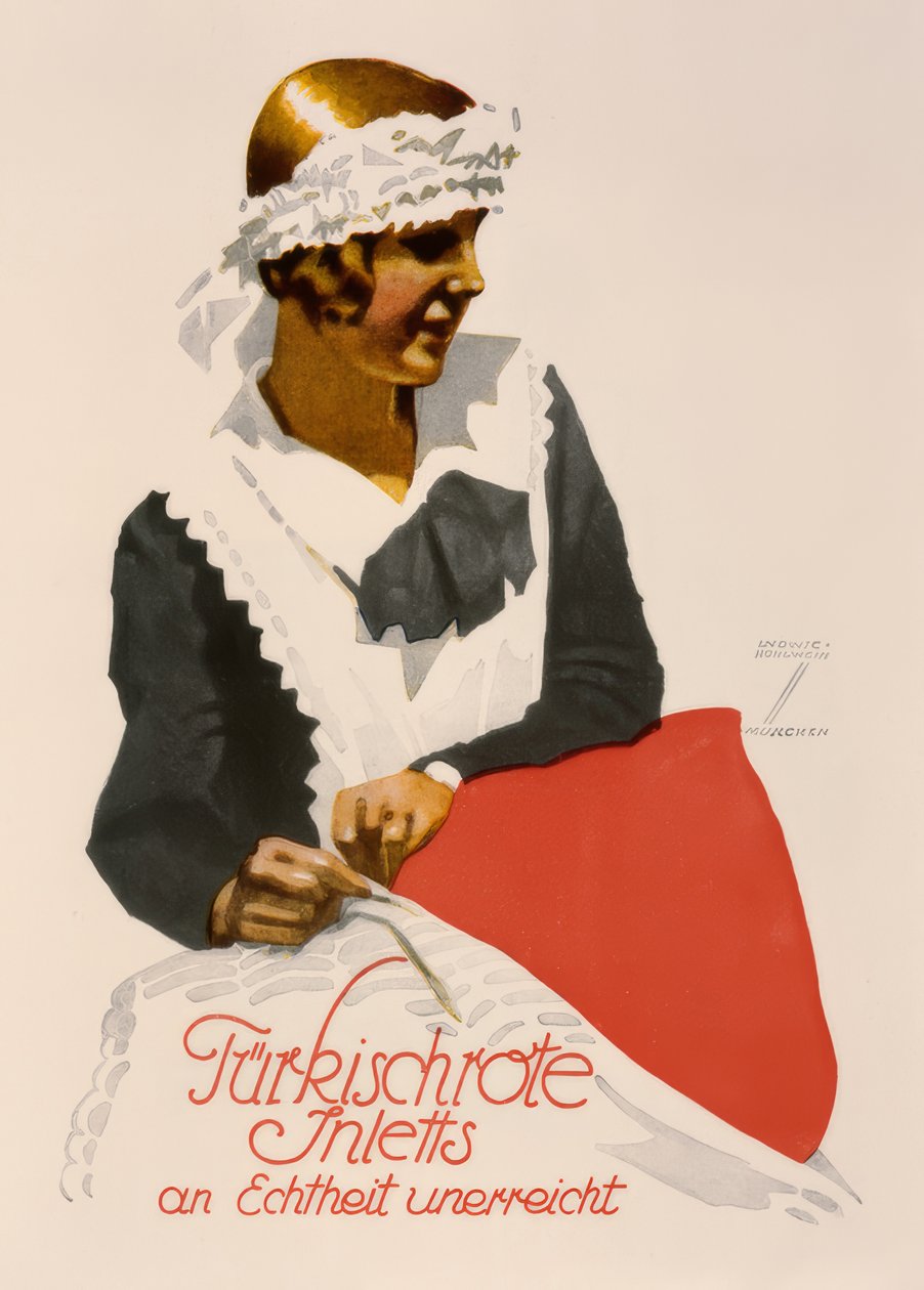 Özgünlükte eşsiz Türk kırmızısı kakmalar by Ludwig Hohlwein