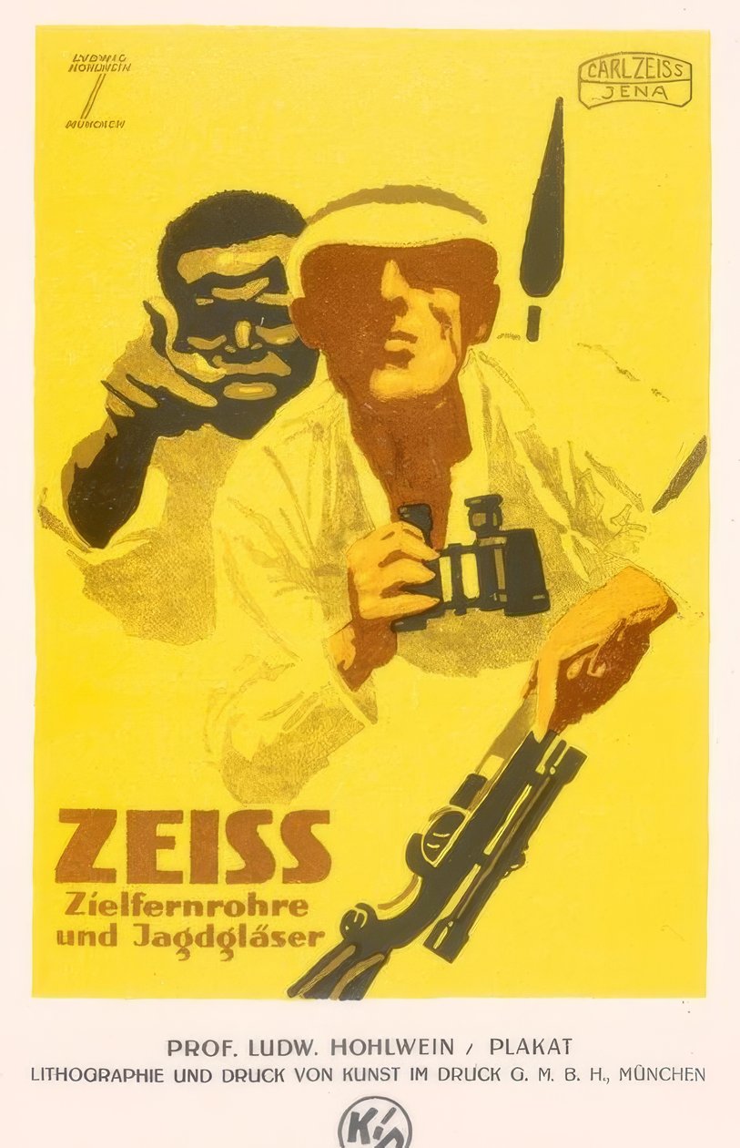 Zeiss tüfek dürbünleri ve av gözlükleri by Ludwig Hohlwein