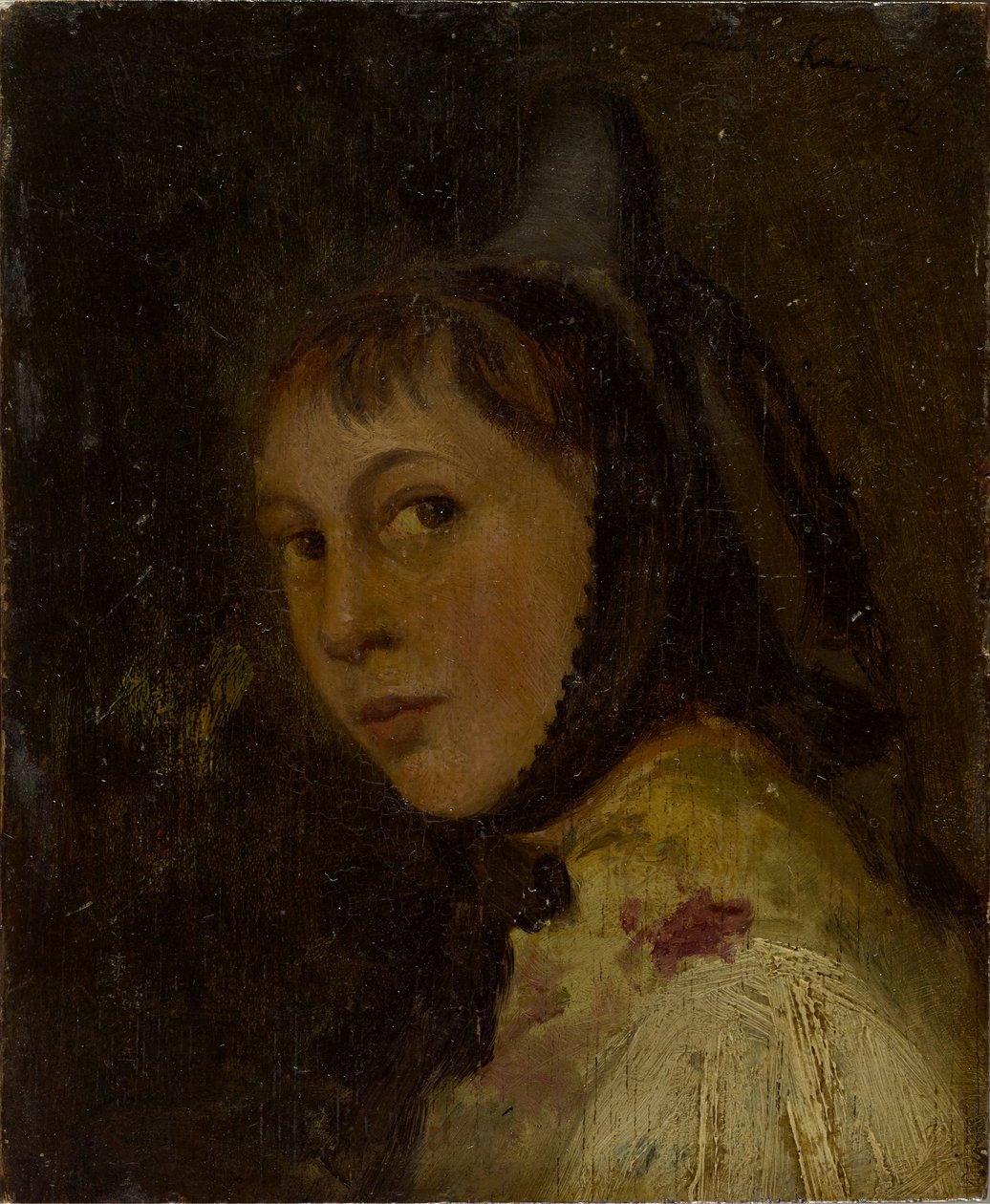 Köylü Kadının Başı by Ludwig Knaus