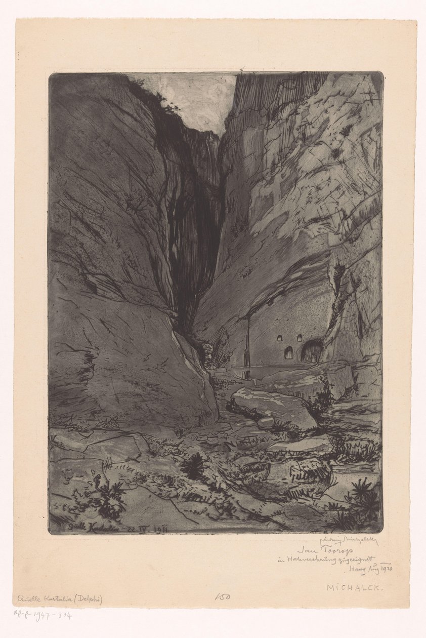 Delphi'deki Castal kaynak by Ludwig Michalek