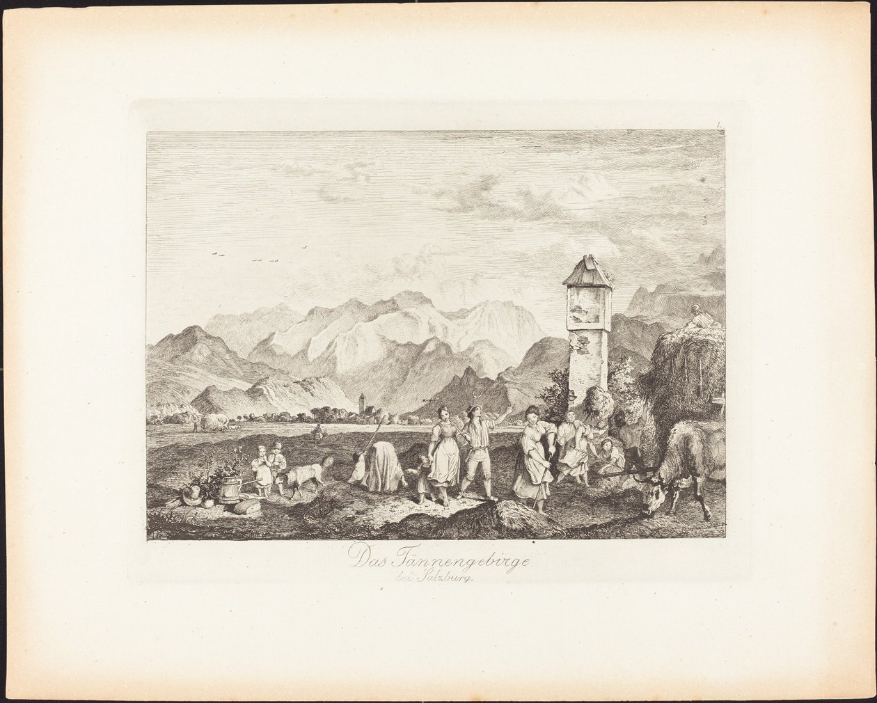 Salzburg yakınlarındaki Tennengebirge by Ludwig Richter