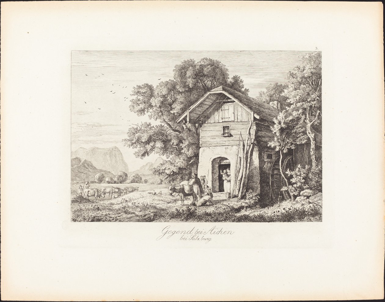 Salzburg yakınlarındaki Aichen yakınlarındaki Bölge by Ludwig Richter