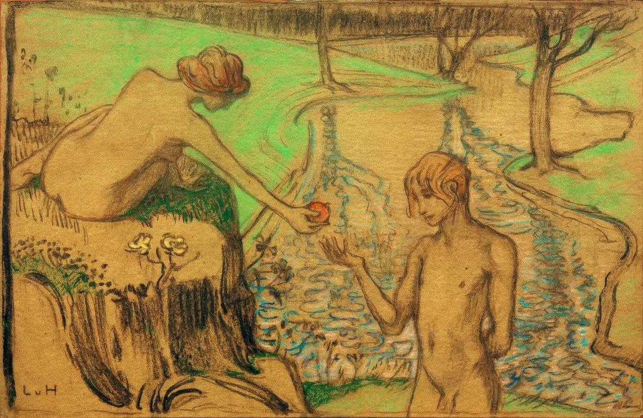 Adem ve Havva by Ludwig von Hofmann