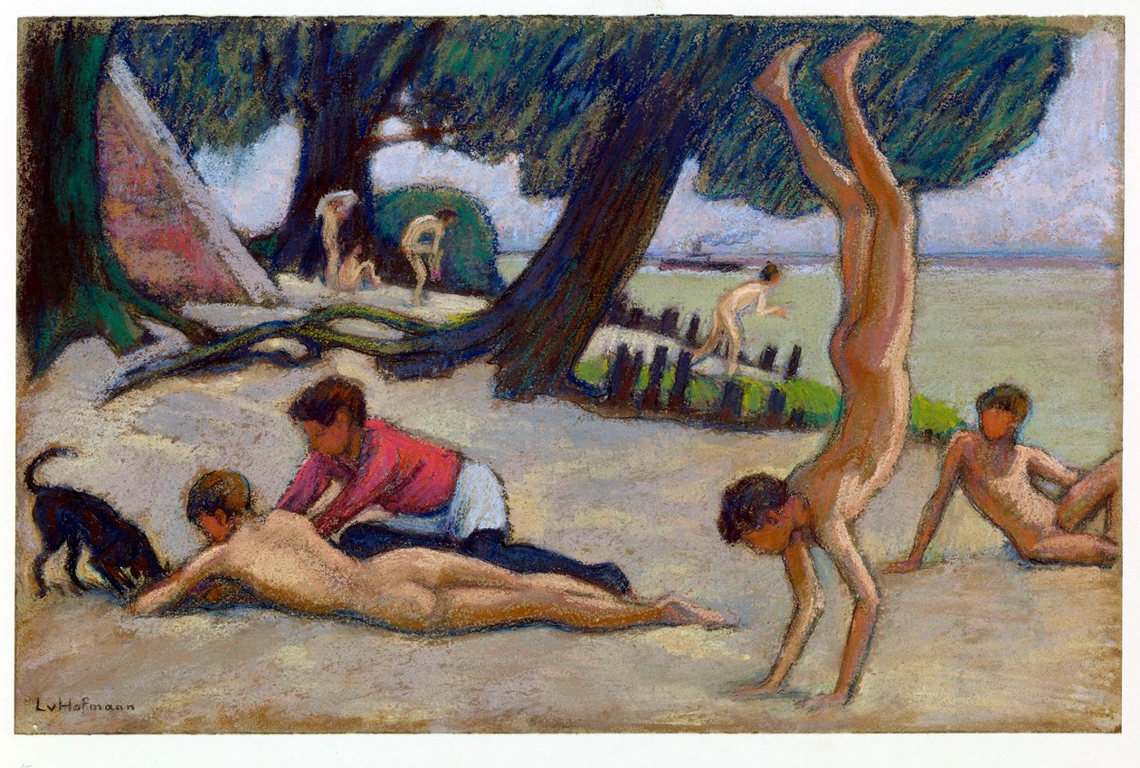 ""Boys on the beach" (Boys on the beach) Ludwig von Hofmann