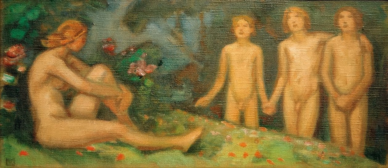 Supraporte - Çalışmalar by Ludwig von Hofmann
