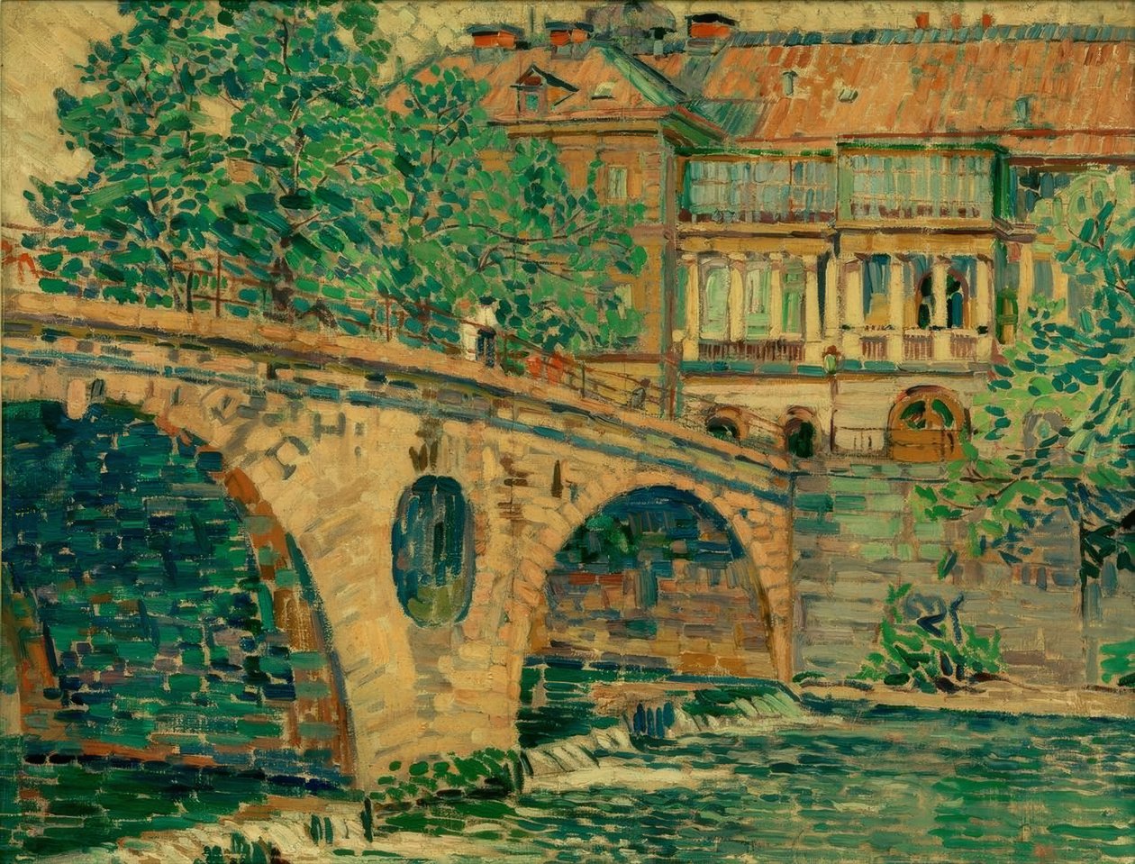 Weimar Kalesi Köprüsü by Ludwig von Hofmann