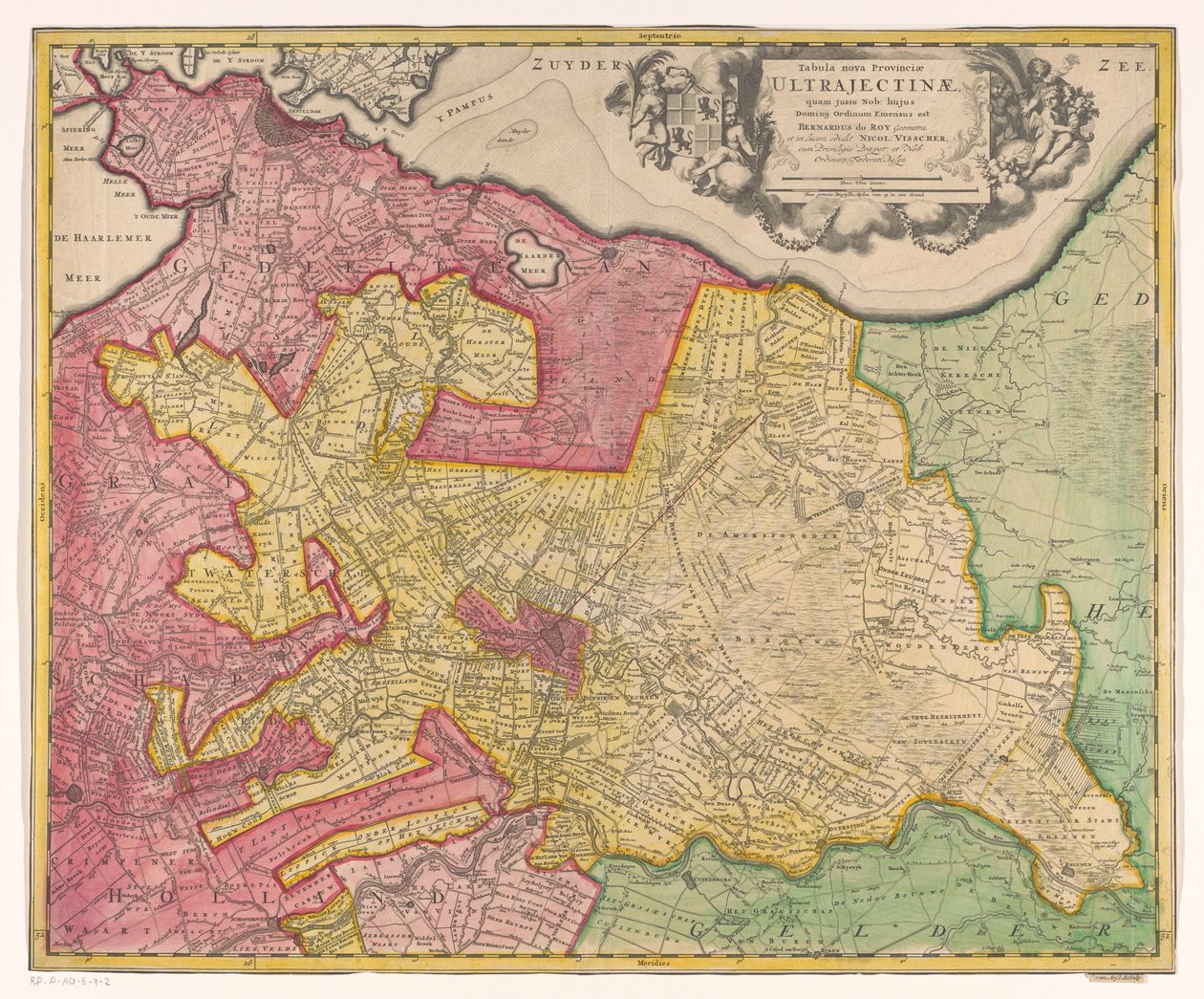 Kaart van de Provence Utrecht Ultrajectinae Eyaleti Haritası (nesne üzerindeki başlık) by Luggert van Anse