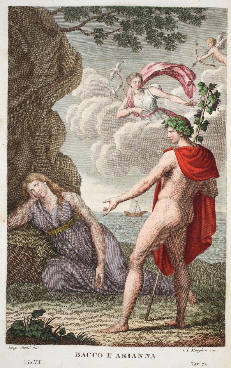 Bacchus ve Ariadne veya Bacco e Arianna, Kitap VIII, Ovid