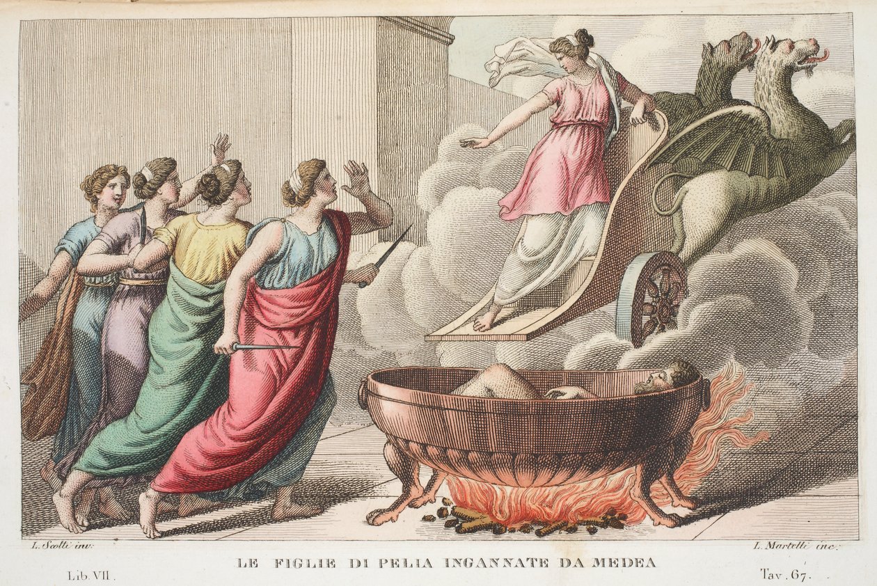 Kızları ile Pelias veya Le Figlie di Pelia Ingannate da Medea, Kitap VII, Ovid