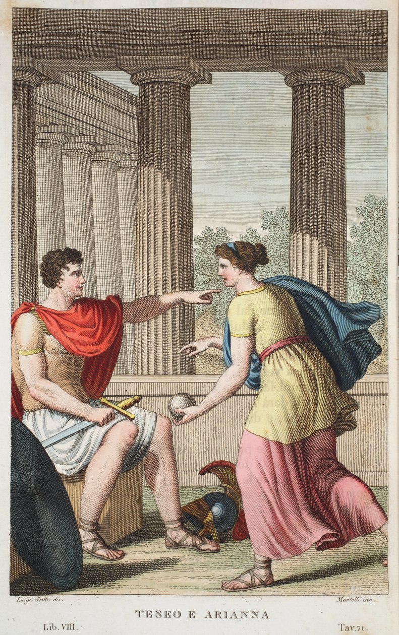 Theseus ve Ariadne veya Terro e Arianna, Kitap VIII, Ovid