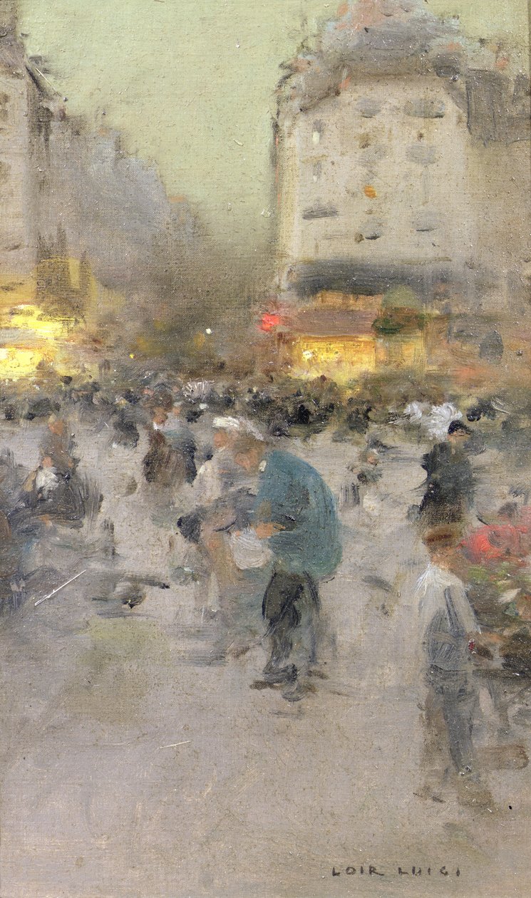 Bir Paris Sokak Sahnesi by Luigi Loir
