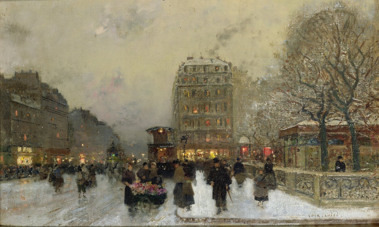 Paris Sokak Sahnesi by Luigi Loir