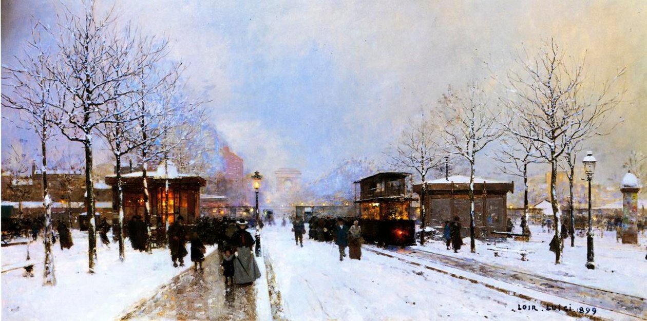 Kışın Porte Maillot, Paris, 1899 by Luigi Loir