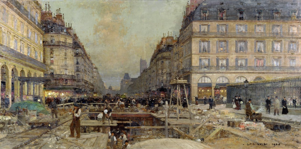 Metronun Yapılışı, 1900 by Luigi Loir