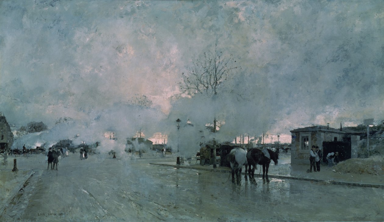 Demiryolunun Yanındaki Ev by Luigi Loir